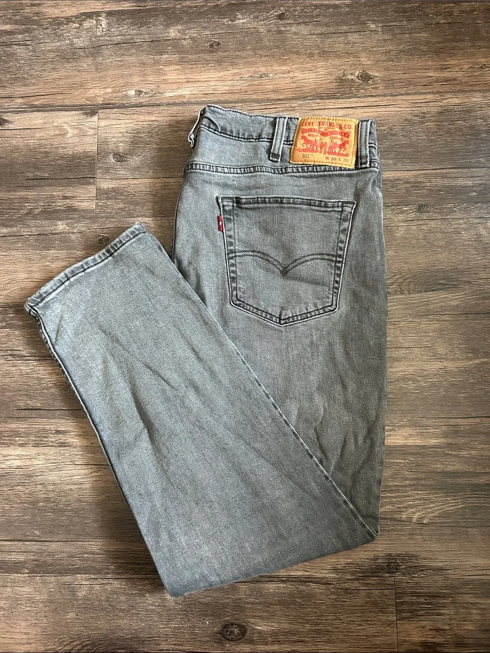 Levi's Men's Light Gray Straight Leg Jeans